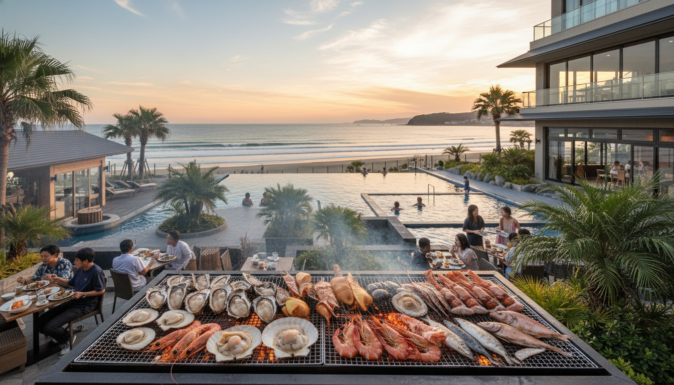 九十九里が浜焼き食べ放題に強いのは、海鮮・景色・温泉が全部そろうからです
