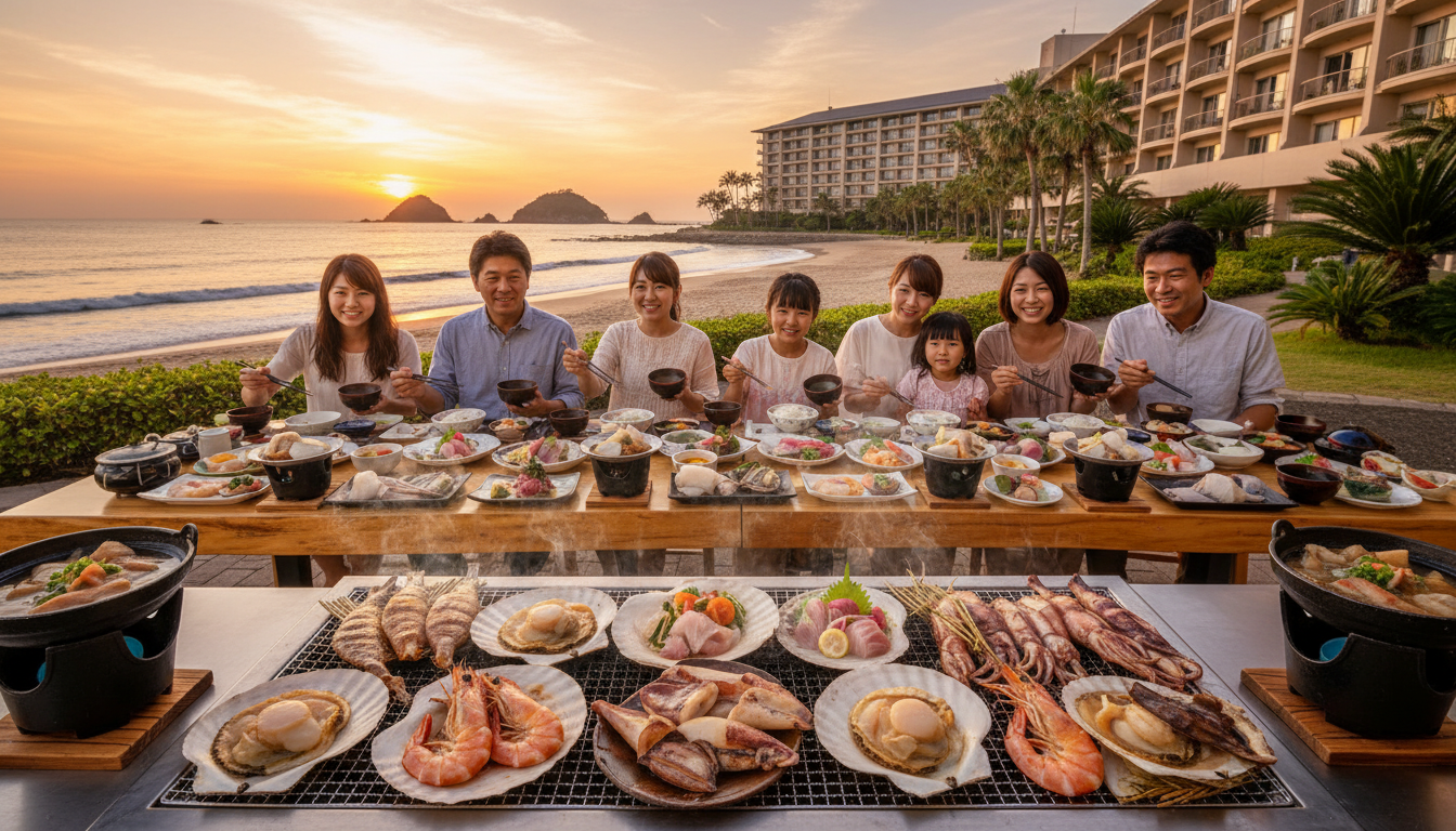 【完全版】下田で浜焼き食べ 放題のホテル神評価10選｜料理が凄い宿厳選