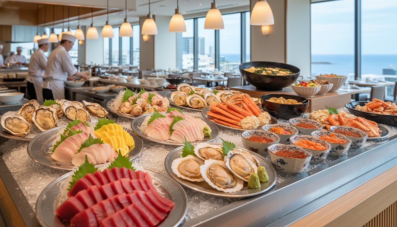 「三陸の海の幸がこれでもかと出てくる!」仙台のホテルで海鮮食べ放題に挑んできた話