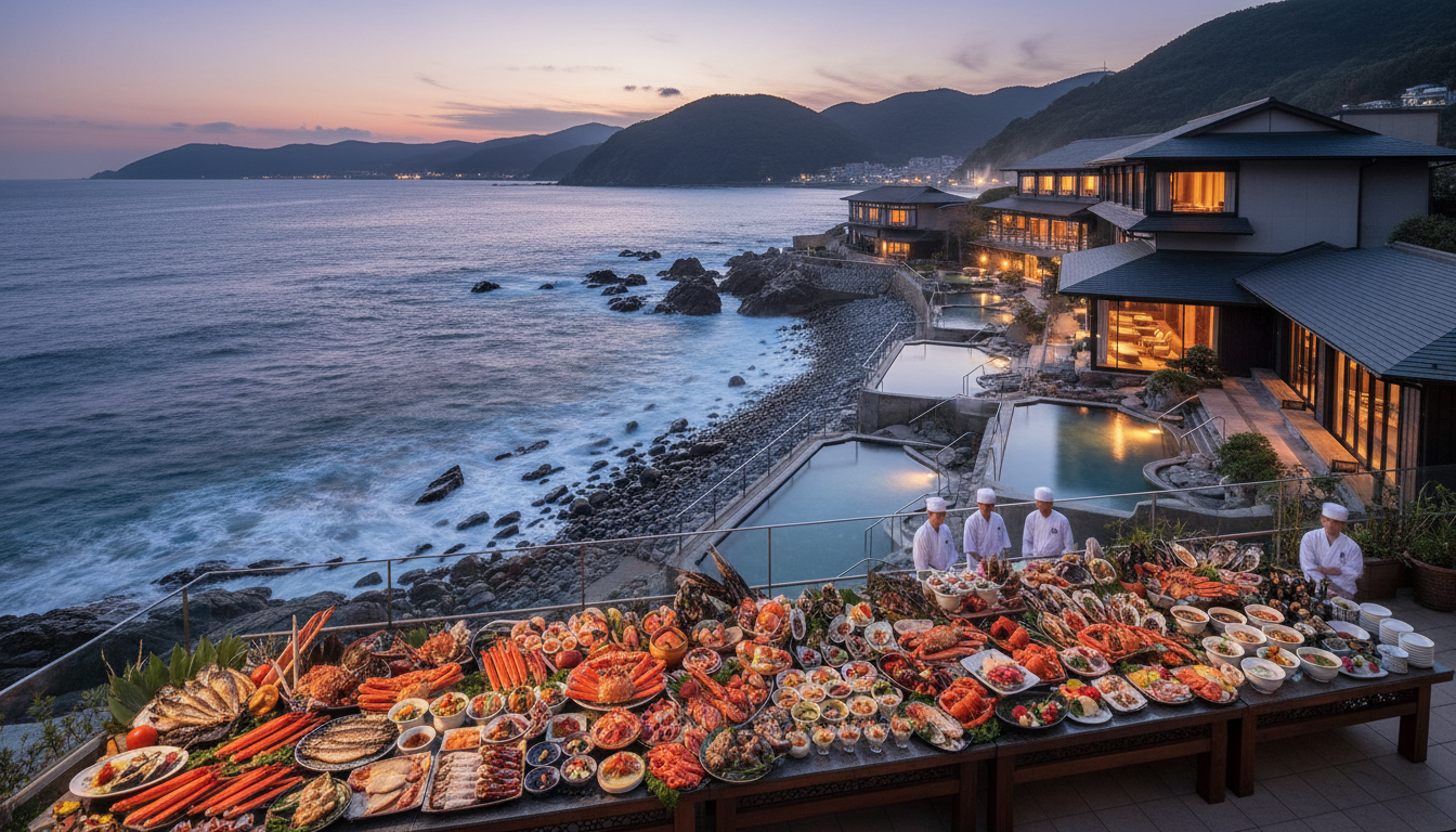 海鮮食べ放題ホテルは温泉とセットが最高！