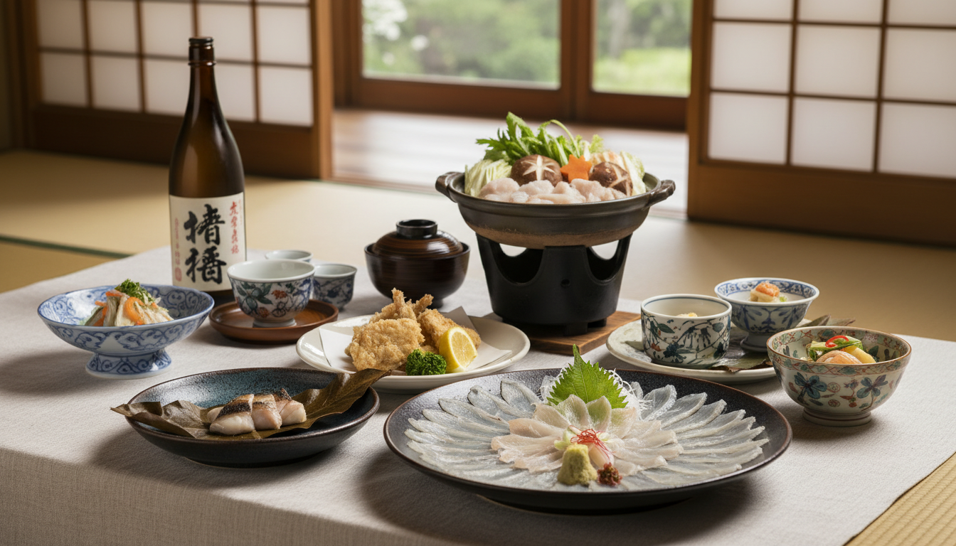 ふぐフルコースで味わえる豪華な料理内容
