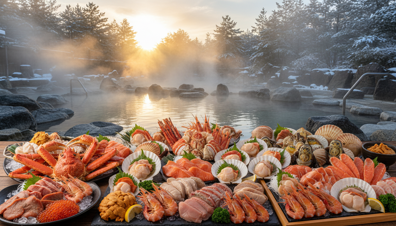 北海道で温泉と海鮮食べ放題を同時に楽しめるのは本当だった